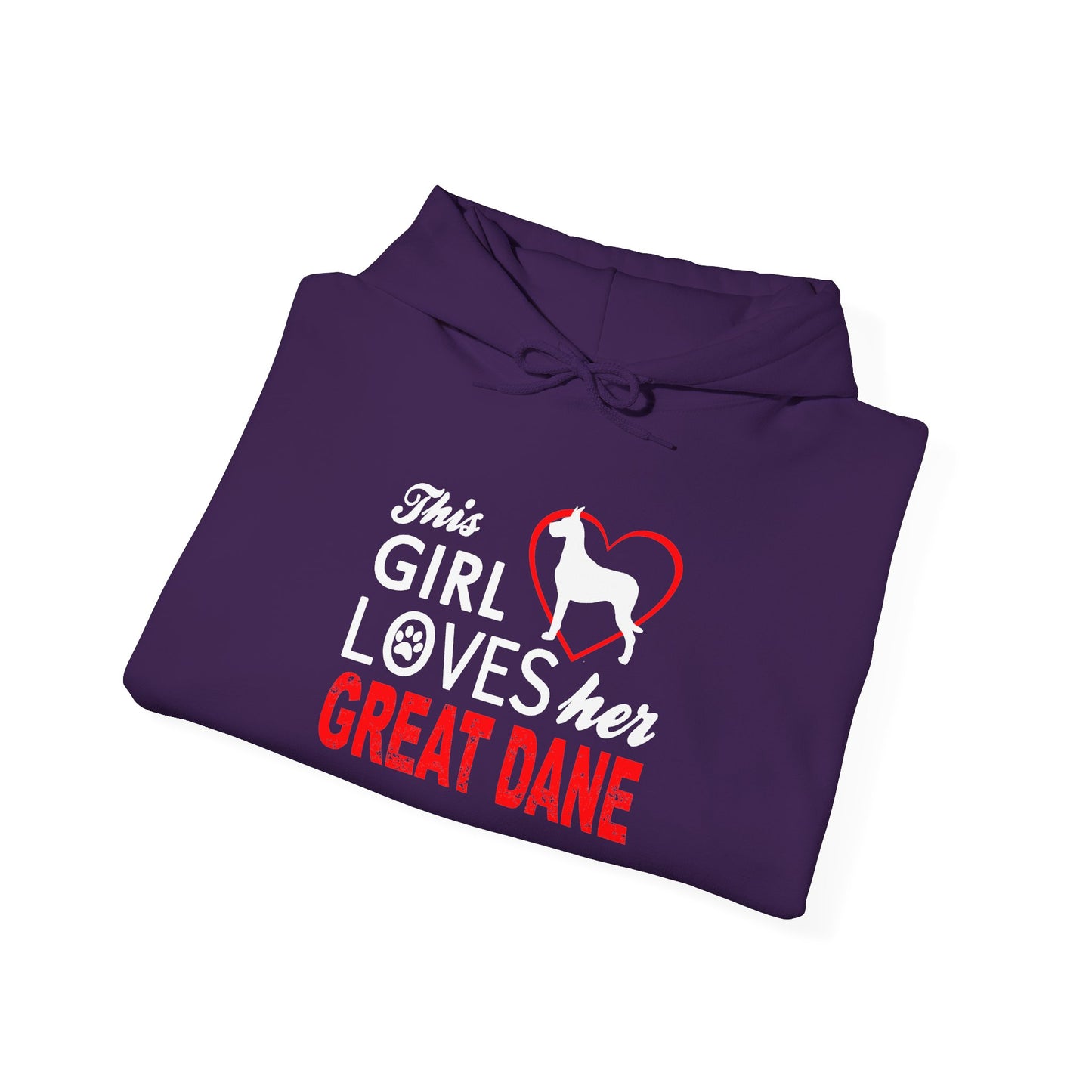 This Girl Loves Her Great Dane Hoodie Dog Lover Sweatshirt Gift