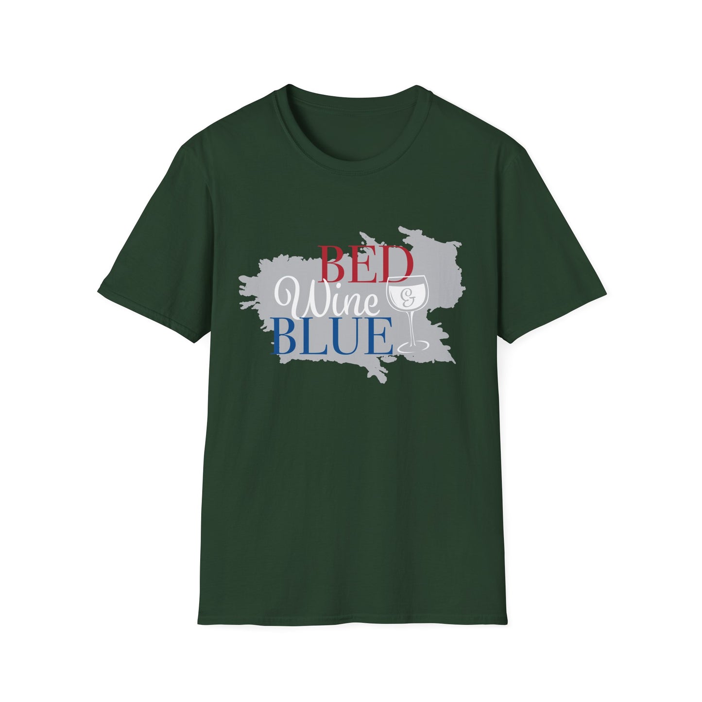 Outdoors Bed Wine T-Shirt Unisex Casual Graphic Tee Gift for Wine Lovers