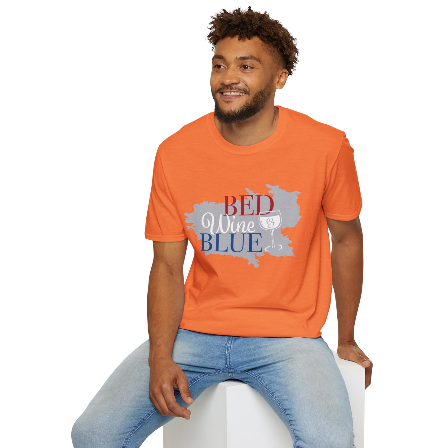 Outdoors Bed Wine T-Shirt Unisex Casual Graphic Tee Gift for Wine Lovers