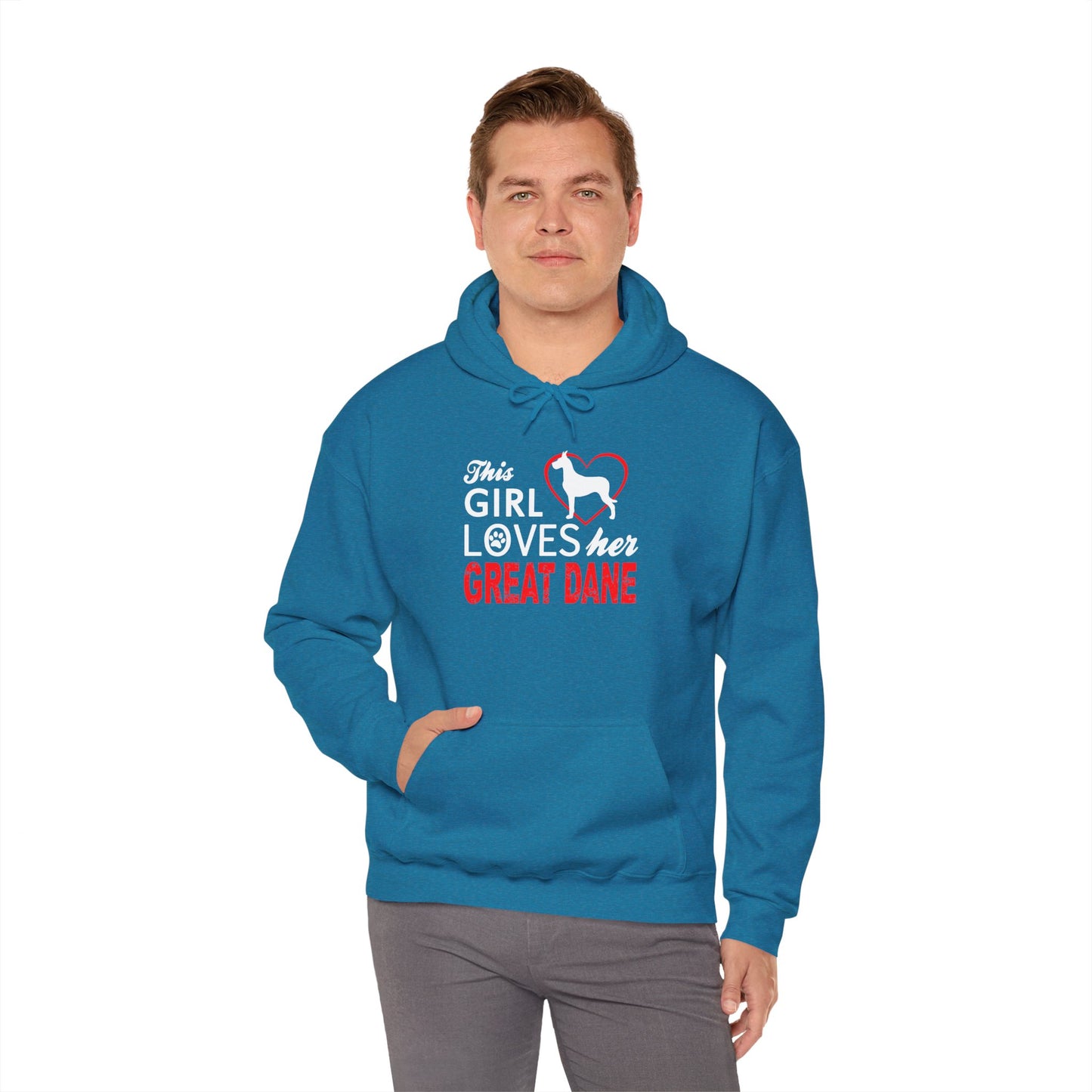 This Girl Loves Her Great Dane Hoodie Dog Lover Sweatshirt Gift