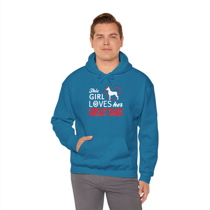 This Girl Loves Her Great Dane Hoodie Dog Lover Sweatshirt Gift