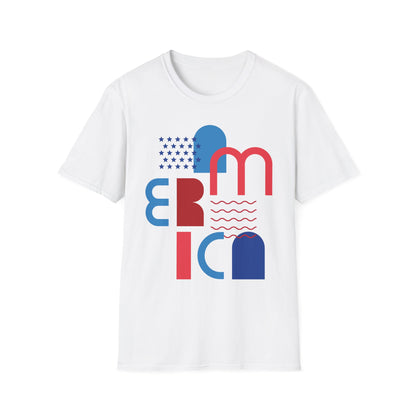 Patriotic USA Flag T-Shirt Unisex 4th of July Cotton Casual Tee