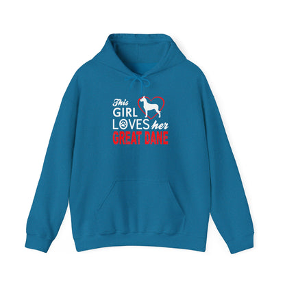 This Girl Loves Her Great Dane Hoodie Dog Lover Sweatshirt Gift