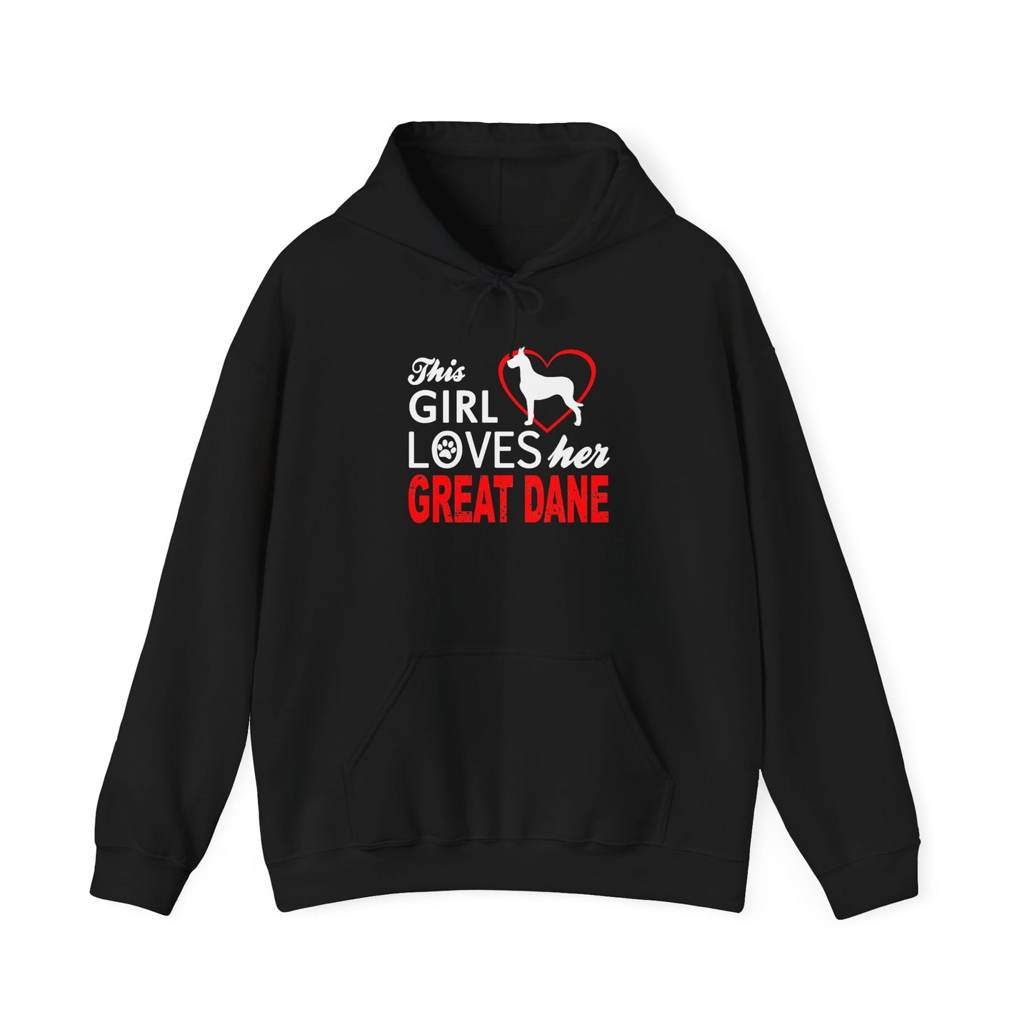 This Girl Loves Her Great Dane Hoodie Dog Lover Sweatshirt Gift