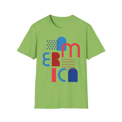 Patriotic USA Flag T-Shirt Unisex 4th of July Cotton Casual Tee
