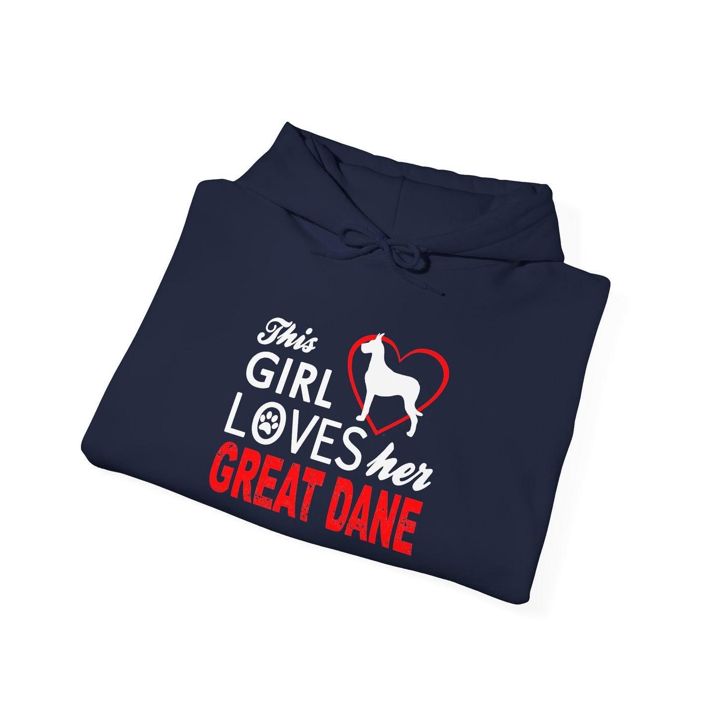 This Girl Loves Her Great Dane Hoodie Dog Lover Sweatshirt Gift