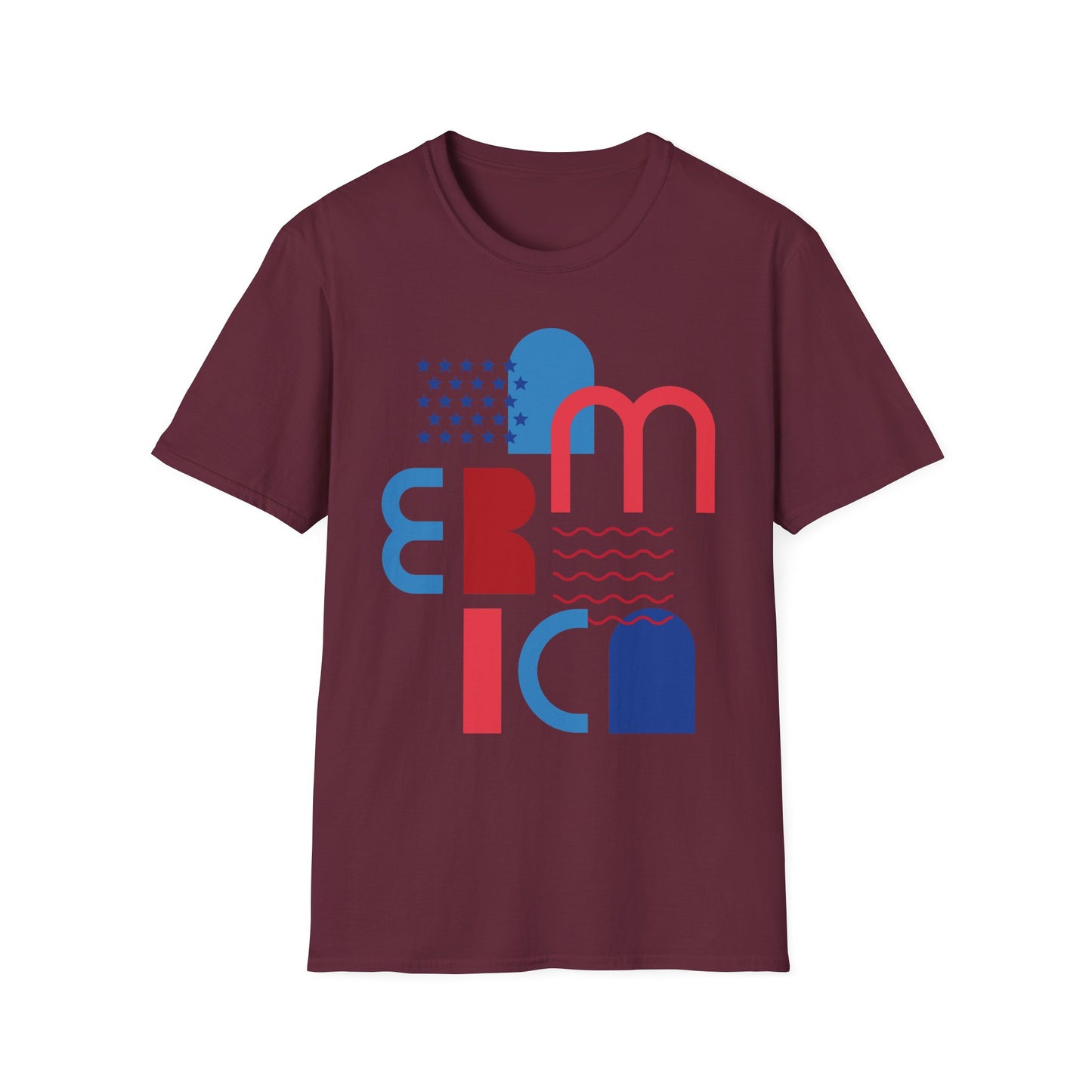 Patriotic USA Flag T-Shirt Unisex 4th of July Cotton Casual Tee