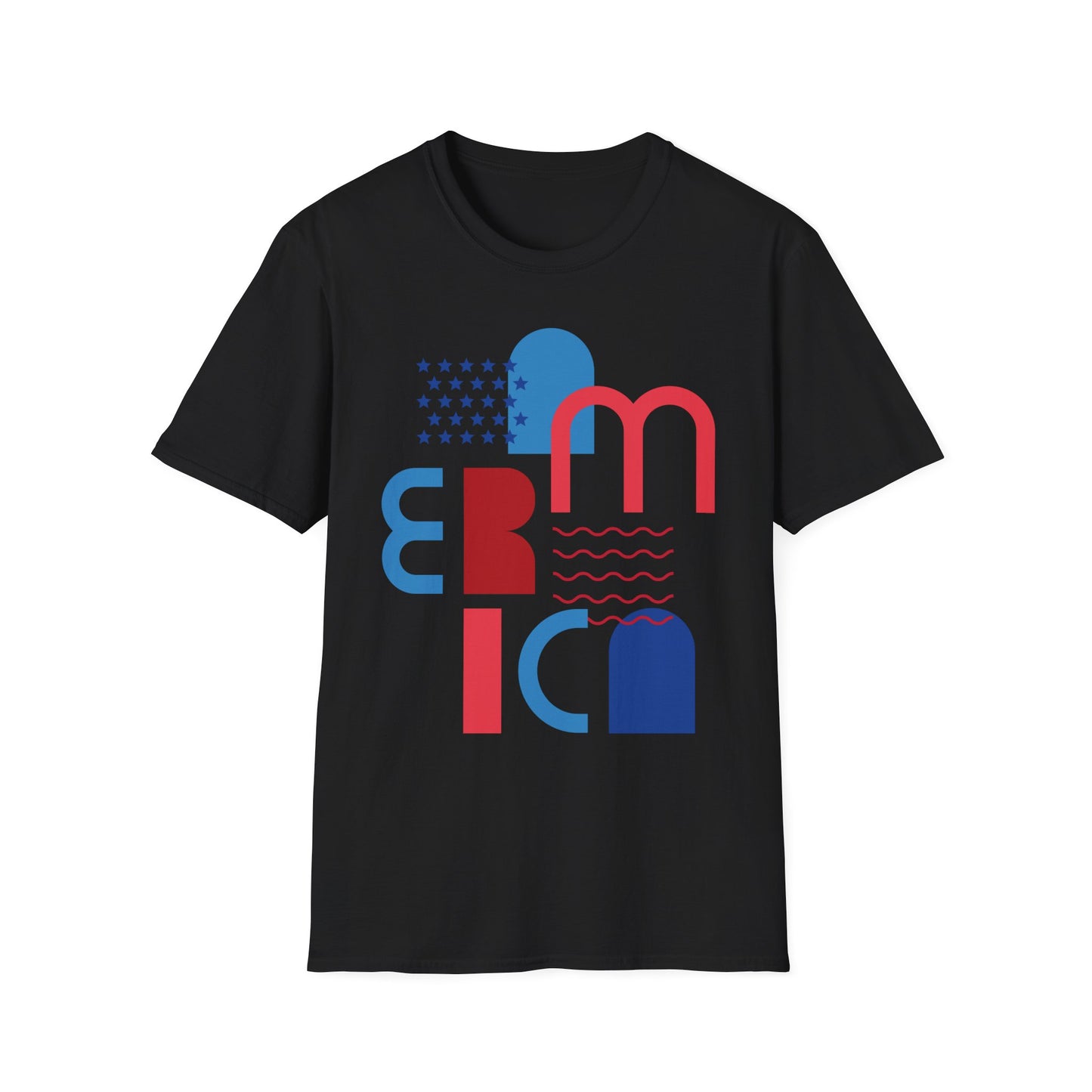 Patriotic USA Flag T-Shirt Unisex 4th of July Cotton Casual Tee