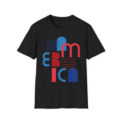 Patriotic USA Flag T-Shirt Unisex 4th of July Cotton Casual Tee