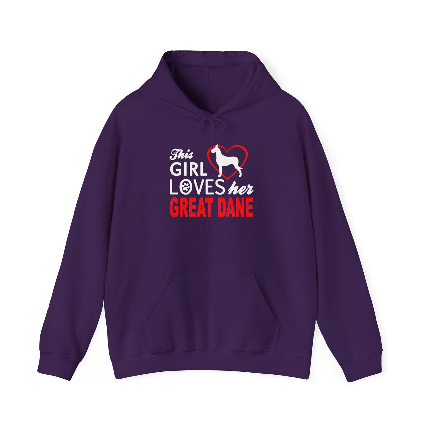 This Girl Loves Her Great Dane Hoodie Dog Lover Sweatshirt Gift