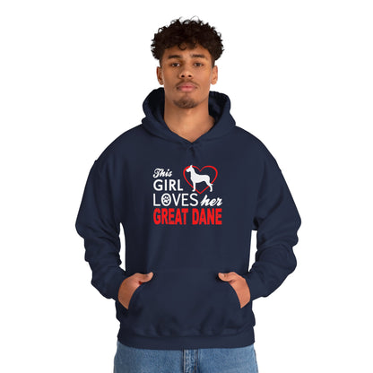 This Girl Loves Her Great Dane Hoodie Dog Lover Sweatshirt Gift