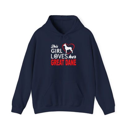 This Girl Loves Her Great Dane Hoodie Dog Lover Sweatshirt Gift