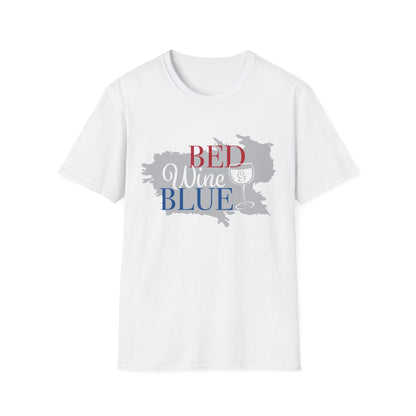 Outdoors Bed Wine T-Shirt Unisex Casual Graphic Tee Gift for Wine Lovers