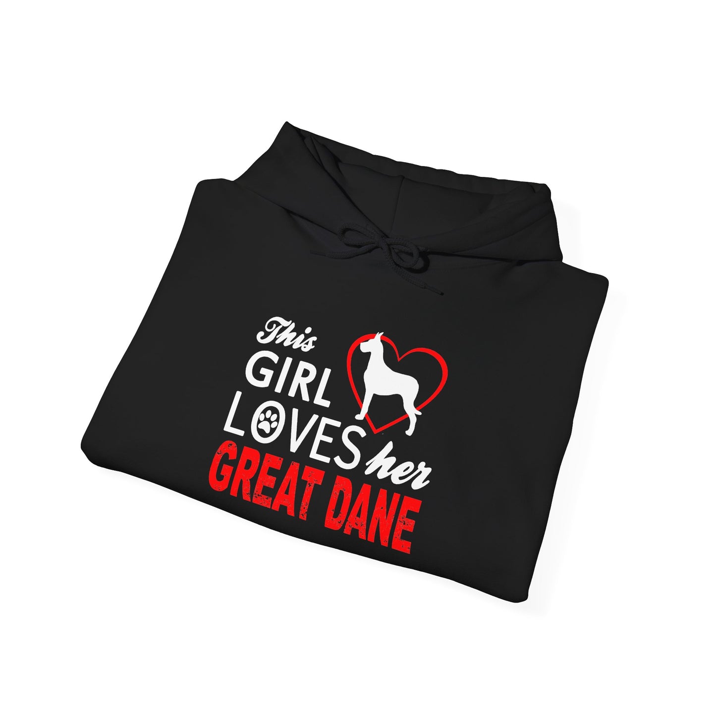 This Girl Loves Her Great Dane Hoodie Dog Lover Sweatshirt Gift