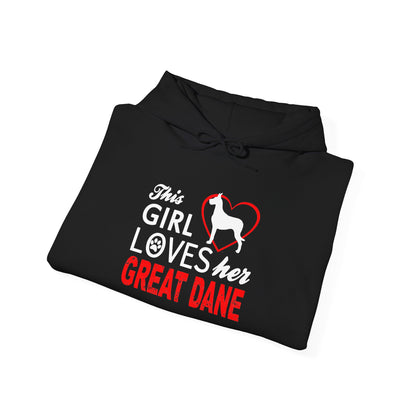 This Girl Loves Her Great Dane Hoodie Dog Lover Sweatshirt Gift