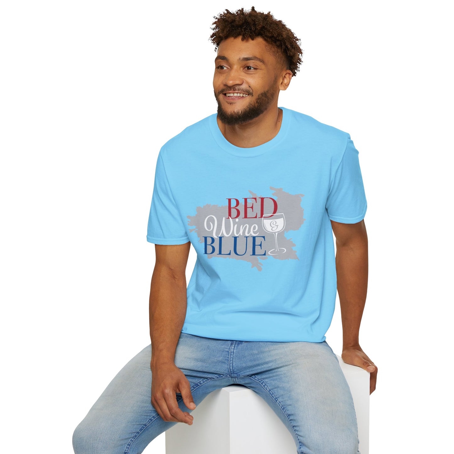 Outdoors Bed Wine T-Shirt Unisex Casual Graphic Tee Gift for Wine Lovers