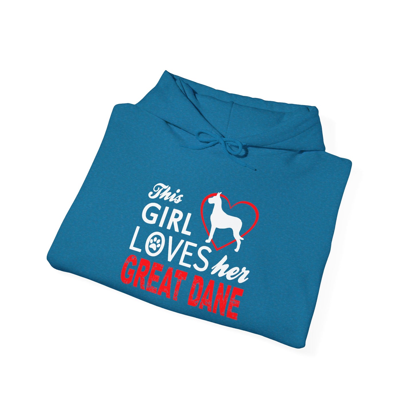 This Girl Loves Her Great Dane Hoodie Dog Lover Sweatshirt Gift
